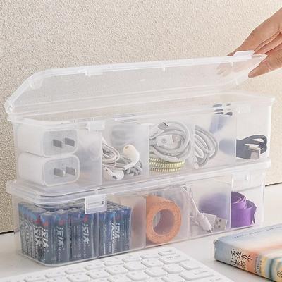 Genomskinlig laddningskabel Organizer Box Datakabel Management Box Usb Storage Box Litet skrivbord Tillbehör Organizer och förvaring