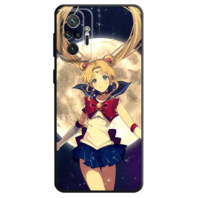 Husa de telefon pentru Redmi Note 9 11S 9S 11T 11 Pro 8T 10 Lite 7 10S 8 Husa moale TPU rezistenta la socuri Anime japonez Kawaii Sea Moon