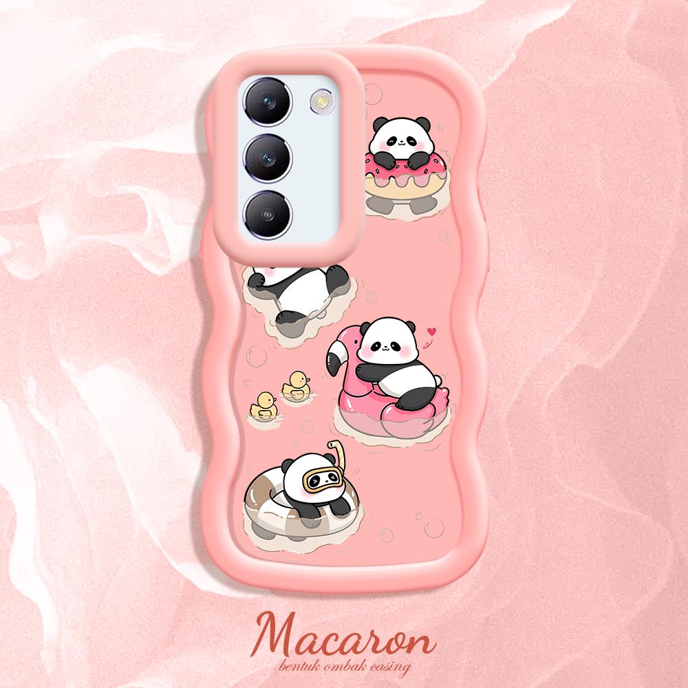 

Окрашенный узор Big Wave Edge Мягкий силиконовый материал Macaron чехол для телефона противоударный защитный резиновый чехол для OnePlus Vivo Motorola Moto Vivo Y01A розовый