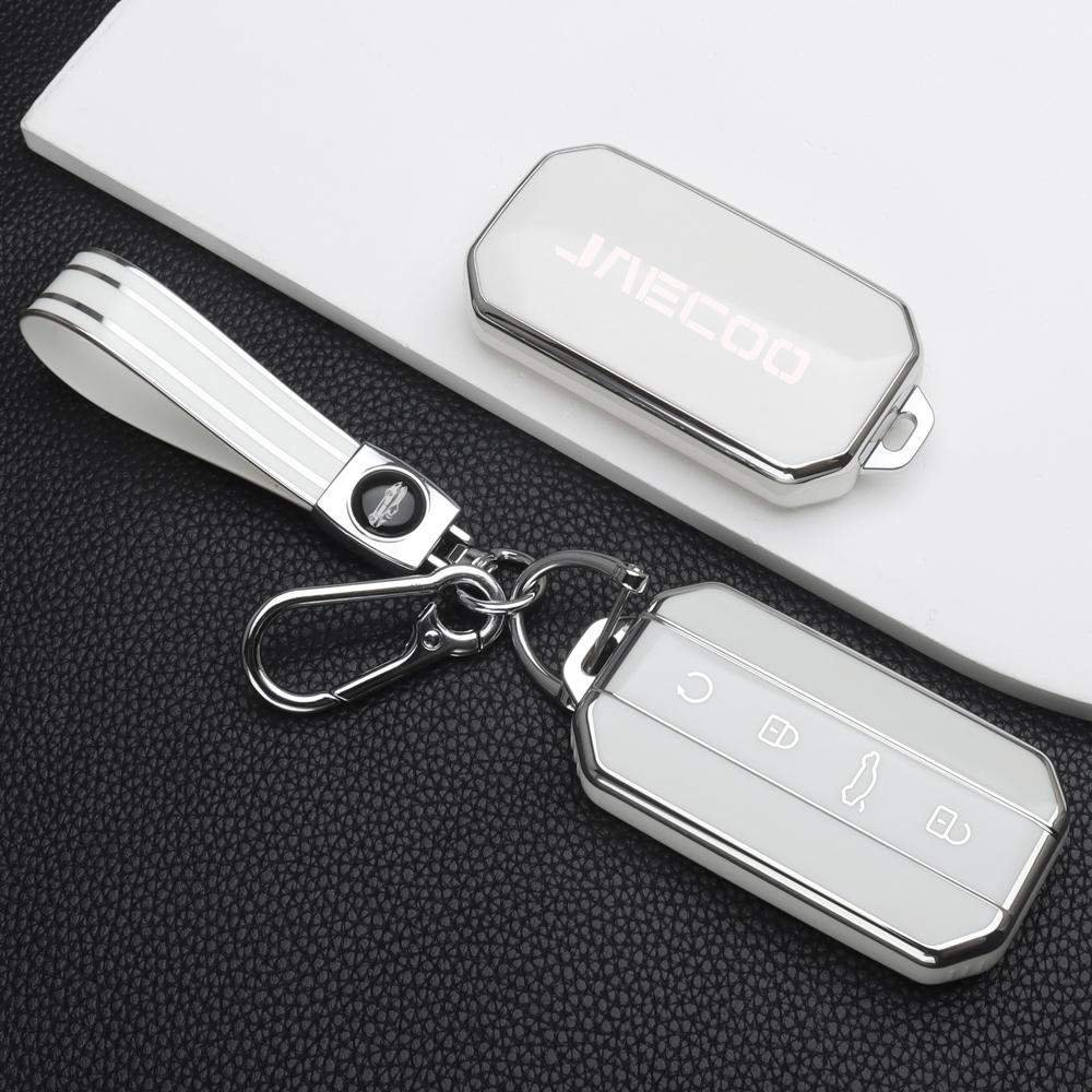 Soft TPU Car Key Case Full Cover for Chery Jaecoo J5 5 2025 2026 Protection Key Bag Housing Holder Keychain Car Accessories