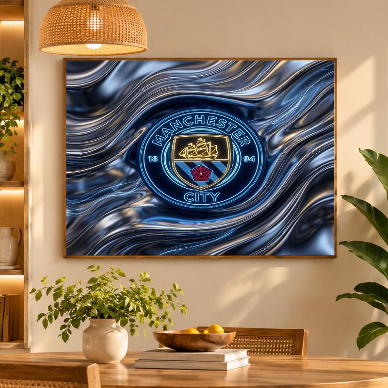 5D Diamond Painting Manchester City DIY Full Drill Diamond Art Kit Home Decoration