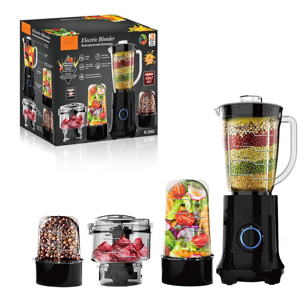 400W Household Electric Blender 800ML Large Capacity 4-in-1 Fruit Juicer Portable Low Noise Soy Milk Machine