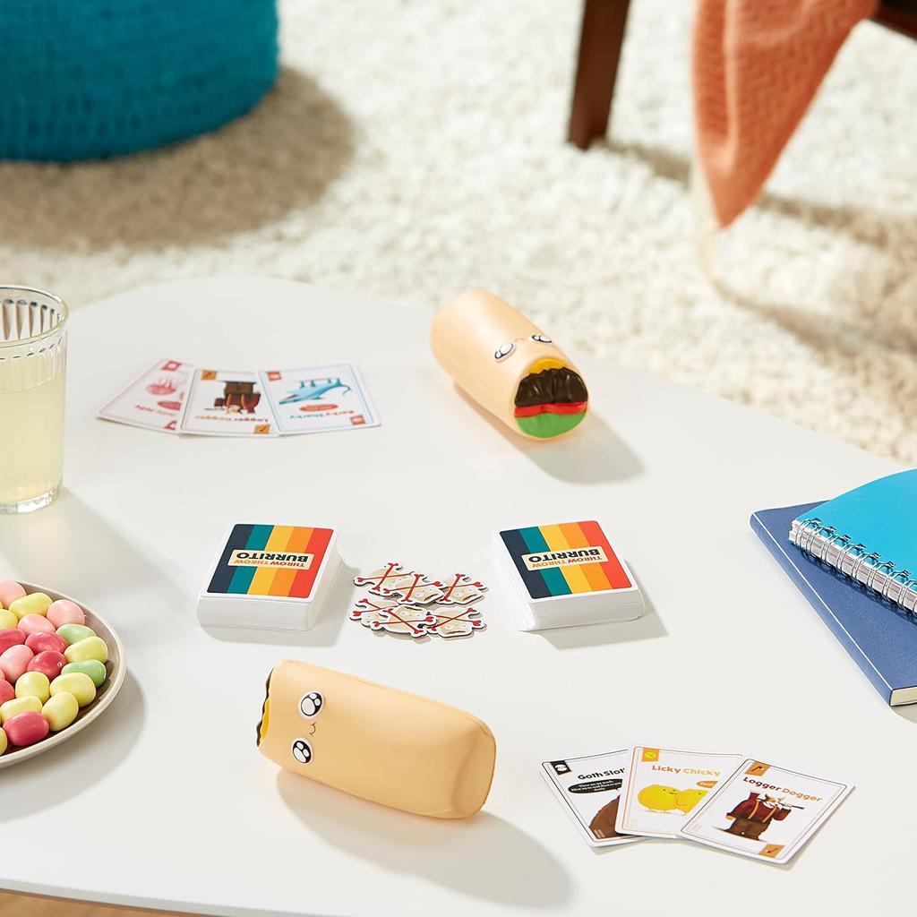 Throw Throw Burrito - A Dodgeball Card Game - Family Card Games for Adults, Teens & Kids - 2-6 Players - Ages 7 and Up - 120 Cards