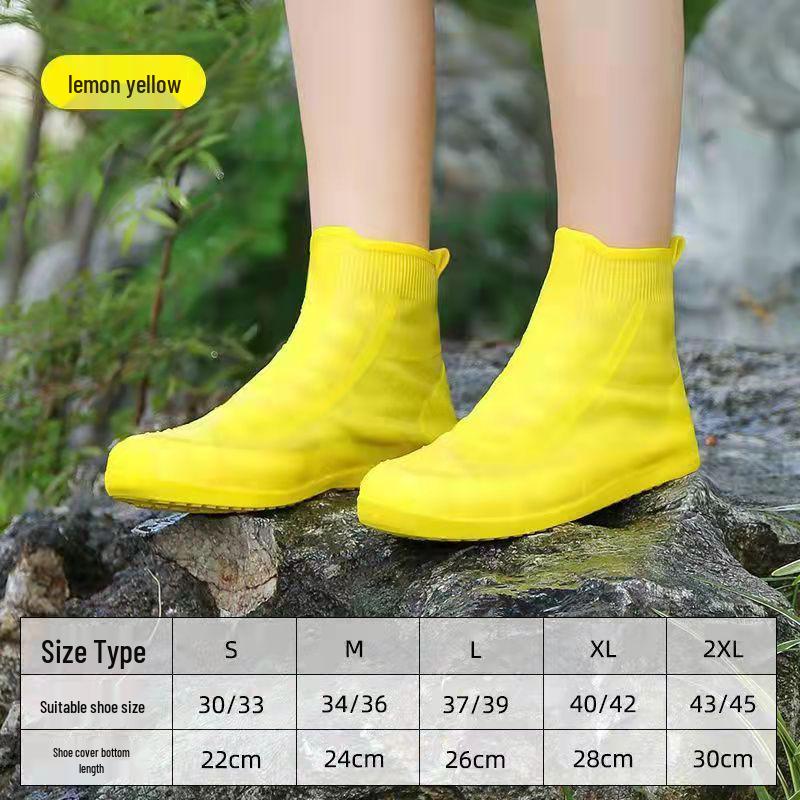 Couvre-chaussures antidérapants imperméables en silicone: Inodore, Durable, Facile à mettre/enlever