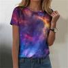 Summer Round Neck 3D Print Top Fashionable Casual Short Sleeved Women's T-shirts