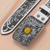 Silver Plated Sunflower Ladies Belt Spice Girl Embossed Vintage Plate Buckle Belt Jeans Decorative Belt