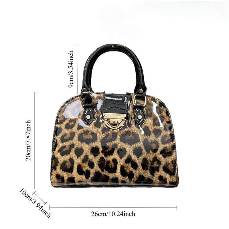 Women'S Retro Leopard Print Shoulder Bag Temperament Personality High Sense Oblique Span Handbag