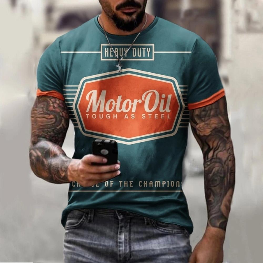 Summer New Graphic Casual Short Sleeved T Shirt For Men Oversized Streetwear 3D Digital Printing Large Size Top Tees For Male