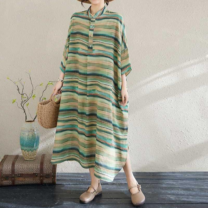 Spring Stand-up Collar Oversized Dress