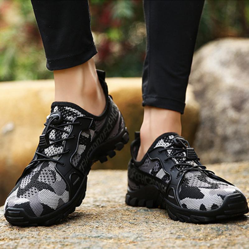 Scarpe da Ginnastica da Uomo Suola Morbida Antiscivolo Scarpe da Trekking per Uomo Estate Rete Traspirante Scarpe da Spiaggia da Uomo Leggere Unisex Scarpe da Guado
