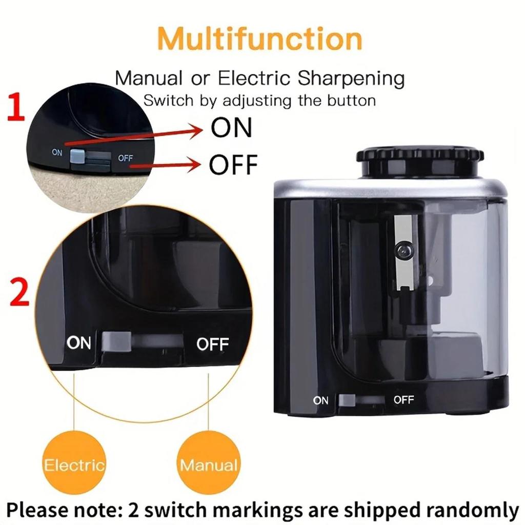 Automatic Pencil Sharpener Portable Electric Pencils Sharpener Colored Pencils Sharpener For Students School Stationery Supplies