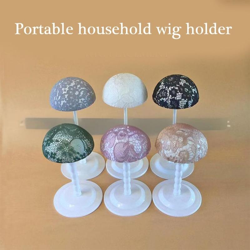 Practical Plastic Wig Stand with Adjustable Height Hat Display for Easy Storage and Travel Suitable for All Wig Types