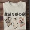 Retro Japanese Cat Traditional Dance Shirt, Bon Odori Tee, Kawaii Clothing, Japanese Art Aesthetic Tshirt, Hokusai Kanagawa Wave Anime Cat