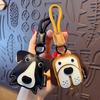 Animals Pu Leather Puppy Keychain Hanger Bag Pendant Lovely Leather Dog Pendant  Bag Ornament