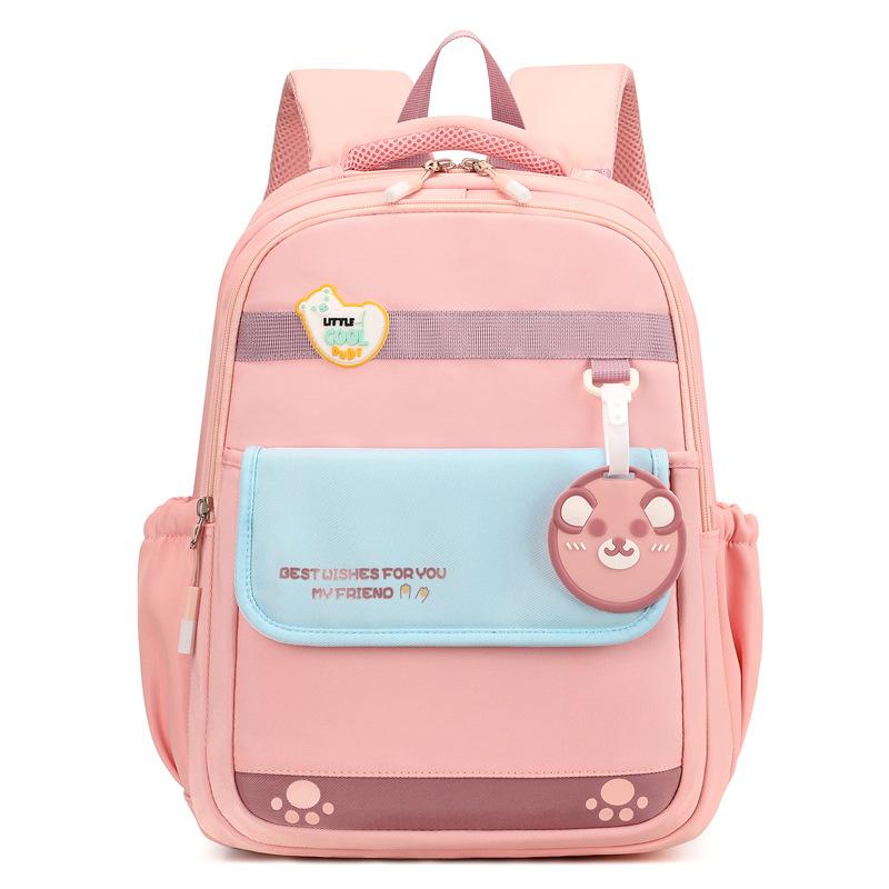 

Водонепроницаемый детский школьный рюкзак для 1-6 классов для мальчиков и девочек, большой вместимости, в стиле колледжа розовый