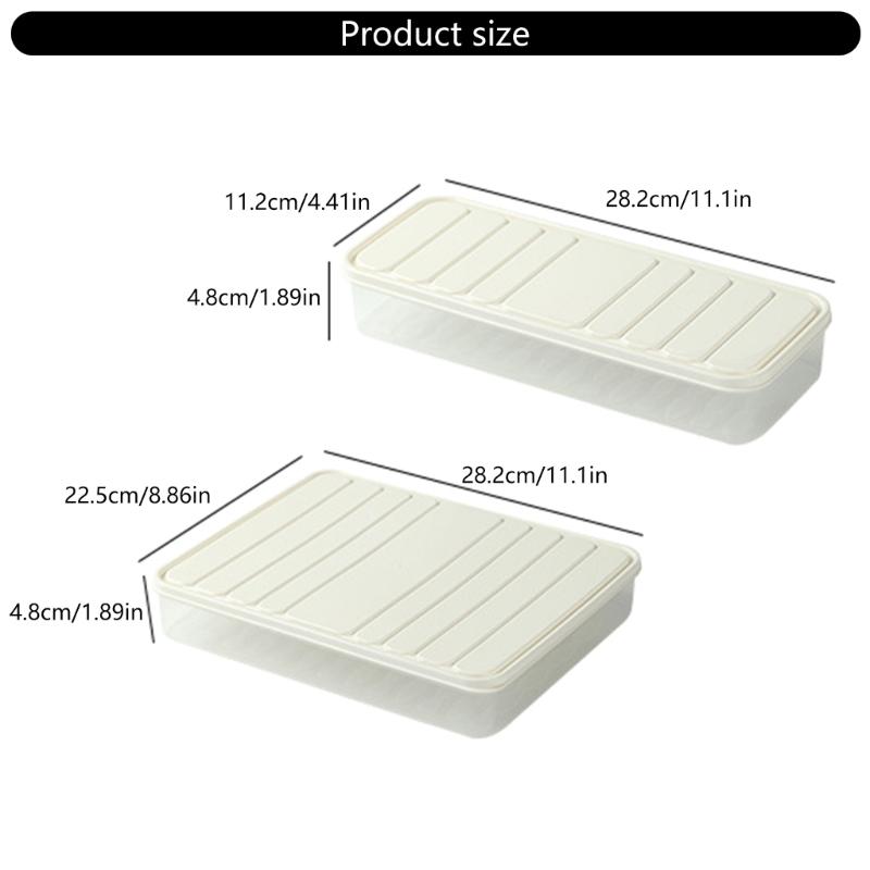 Clear Kitchen Storage Boxes Leakproof Refrigerator Organizers Space Saving Stackable Containers