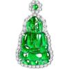 Yang Green A-Grade Natural Jade Guanyin Pendant with S925 Silver Inlay – Unisex Charm