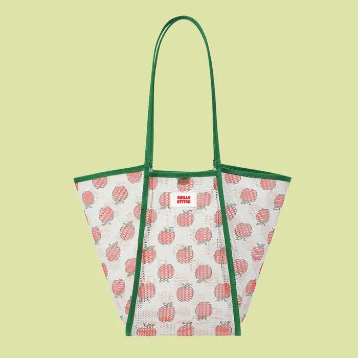 Mesh Beach Bag Apple Red