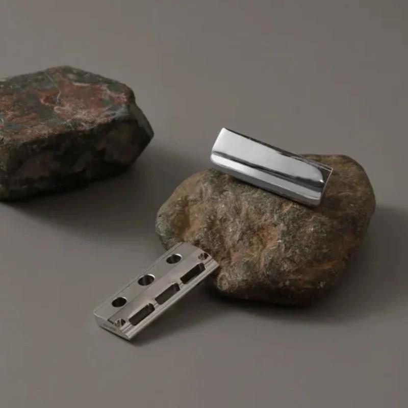 YAQI Tachi Stainless Steel Single Edge Polished Safety Razor Head with A 1.0mm Gap and A 34mm Length Durability Rust Resistance