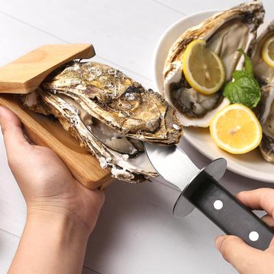 Yousheng Oyster Wooden Tray Multipurpose Wooden Oyster Shucking Clamp Easy-to-use Seafood Sheller for Parties Kitchen