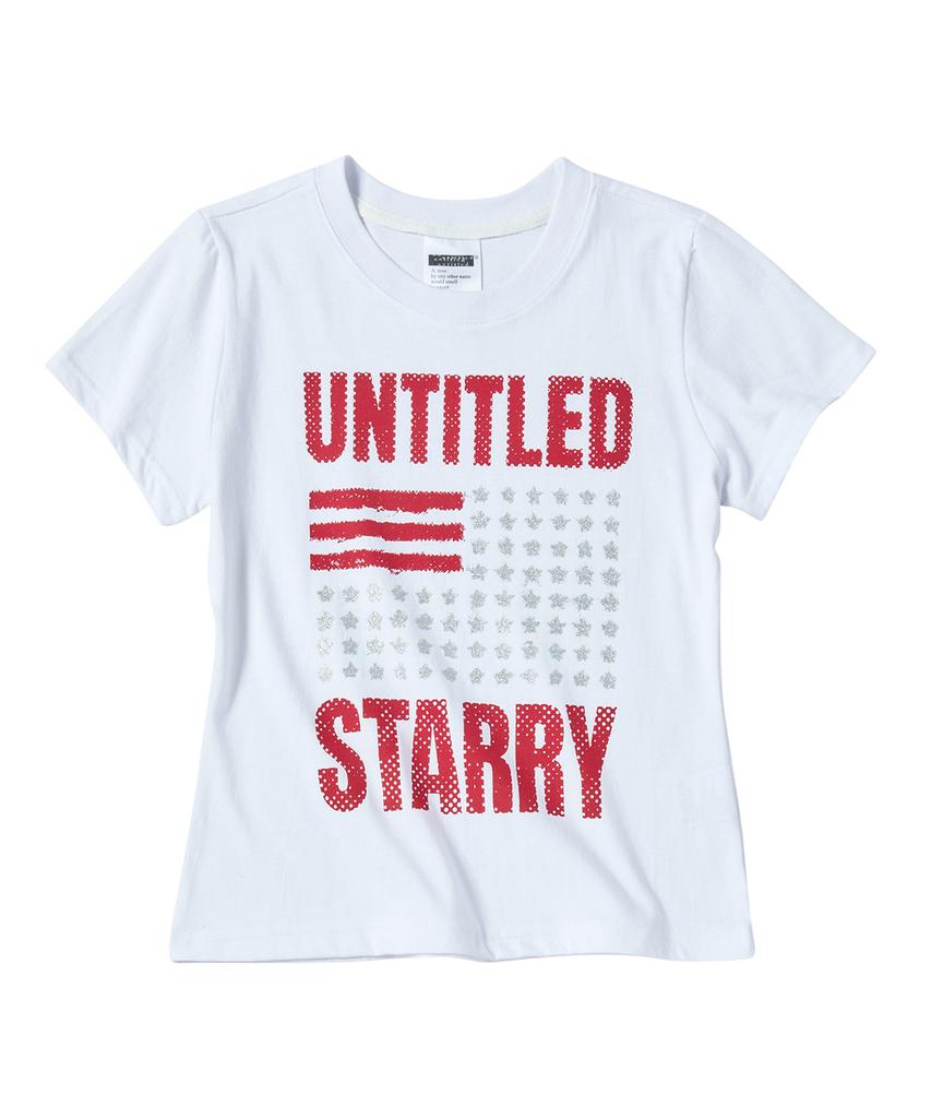 Eontaiteulseoul Untitled Starry Flag Crop Short Sleeve White