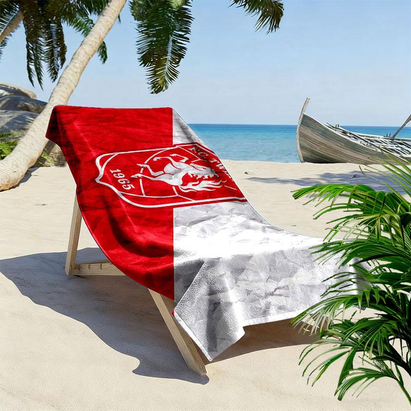 FC Twente Print Beach Towel, Large Soft Quick Dry Towel for Beach Camping Swimming