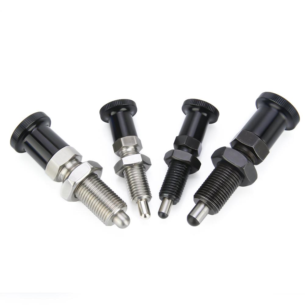 M8 M10 M12 M16 Fine Thread Long Index Bolts, Indexing Plungers,Locking Pin ,Locking Spring Screw,Aluminum Knob Plunger