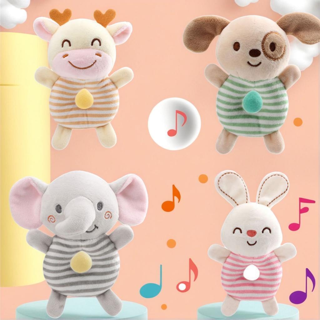 Newborn Baby Plush Stroller Toys Cartoon Animal Rattles Mobiles Hanging Bell Educational Hanging Toy Speelgoed
