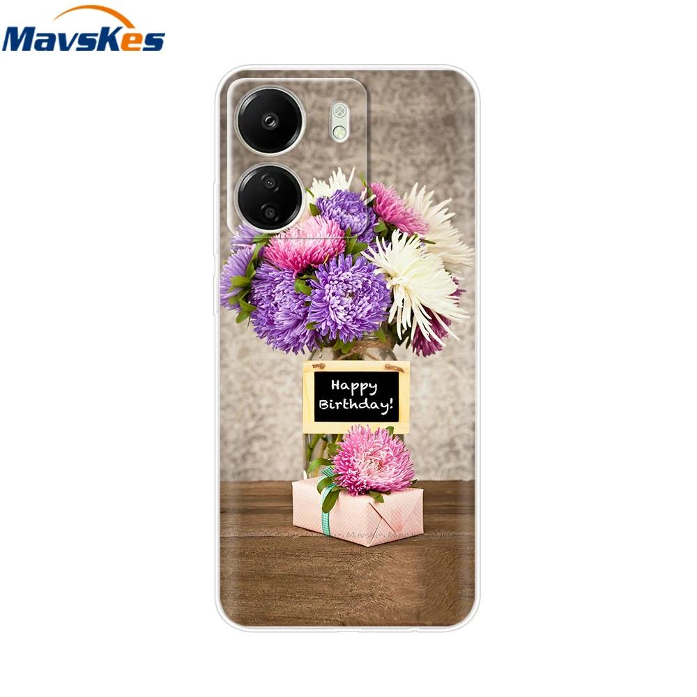 For Xiaomi Poco C65 Cases For Xiaomi Poco C65 Fashion Clear Soft Silicone Phone Cases TPU Fundas for PocoC65 c 65 Coque Bumper