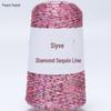 Filato di paillettes Siyue 2mm - Lana tessuta a mano per progetti fai da te (100 grammi)