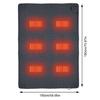 70x59 Inch Camping Tent Heated Sleeping Bag Mat Outdoor USB Electric Blanket 6 Heating Zones Heater Cushion for Winter Travel