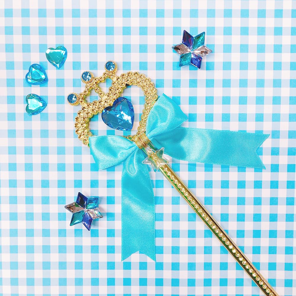 Meteor APAC minacute Magical Stick with Star, Gold & Blue, Size: Approx. W5 x D1 x H36 cm, Q7990