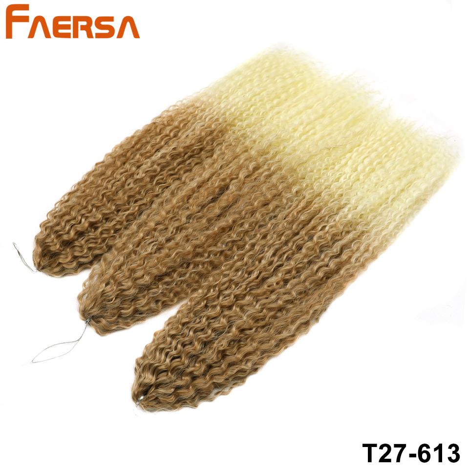 Włosy szydełkowe Brazylijskie warkocze Syntetyczne loki Miękkie warkocze rozszerzenia 20 28 cali Afro Szydełkowane włosy Długie Wodne fale Włosy w kolorze ombre