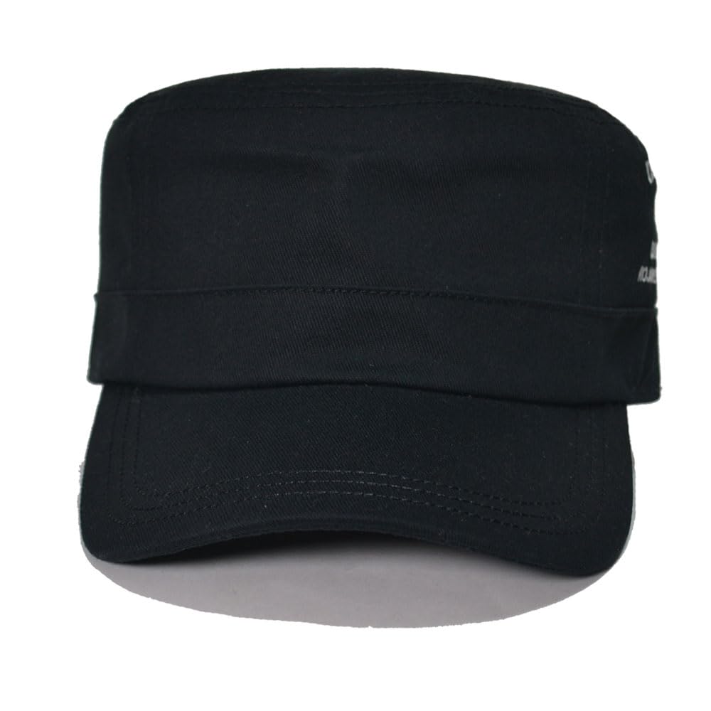 AVIREX Cotton Embroidered Work Simple Style Size Black and Cap, (Regular (Approx. 57-59cm), White)