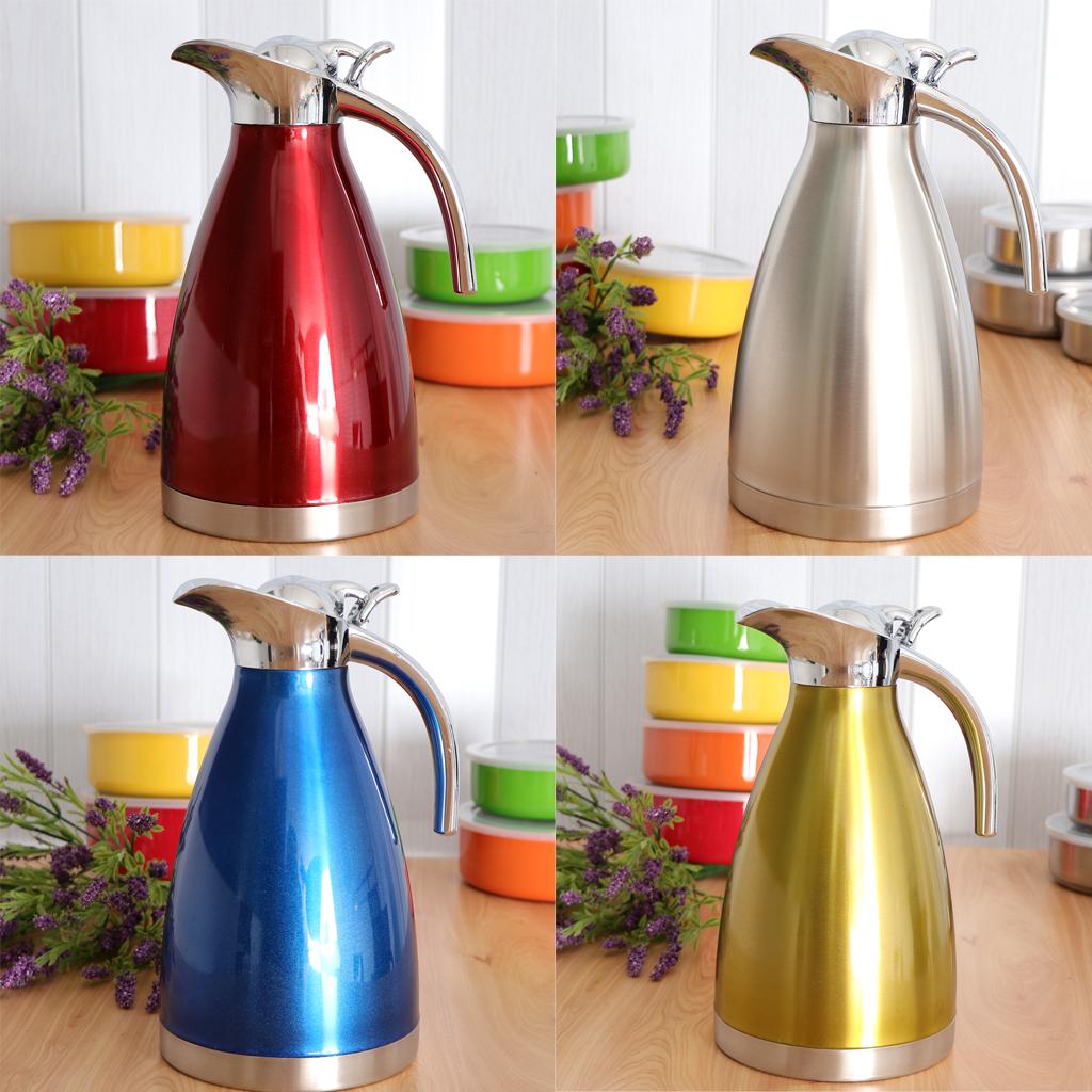 Double Layer Stainless Steel 2L Kettle Thermal Insulated Coffee Pot oro
