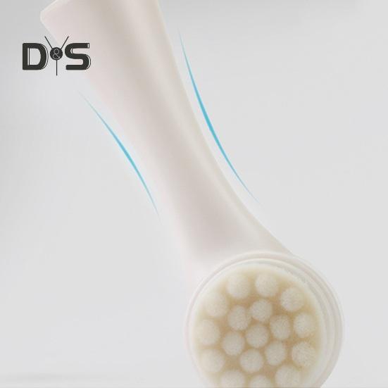 2-In-1 Face Cleansing Brush Double-sided Silicone Soft Bristles Makeup Removal Exfoliating Deep Pore Cleaning Manual Face Wash Scrubber Facial