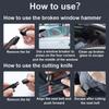 Mini Car Safety Hammer Window Breaker Escape Emergency Seat Belt Cutter Escape Safety Hammer Tools Auto Accessoires
