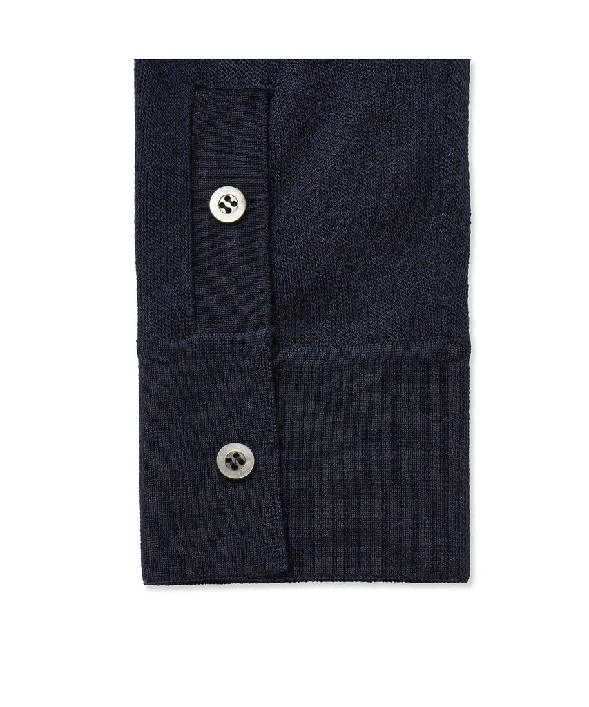 IOLO Silk Blended Knit Shirt_Navy