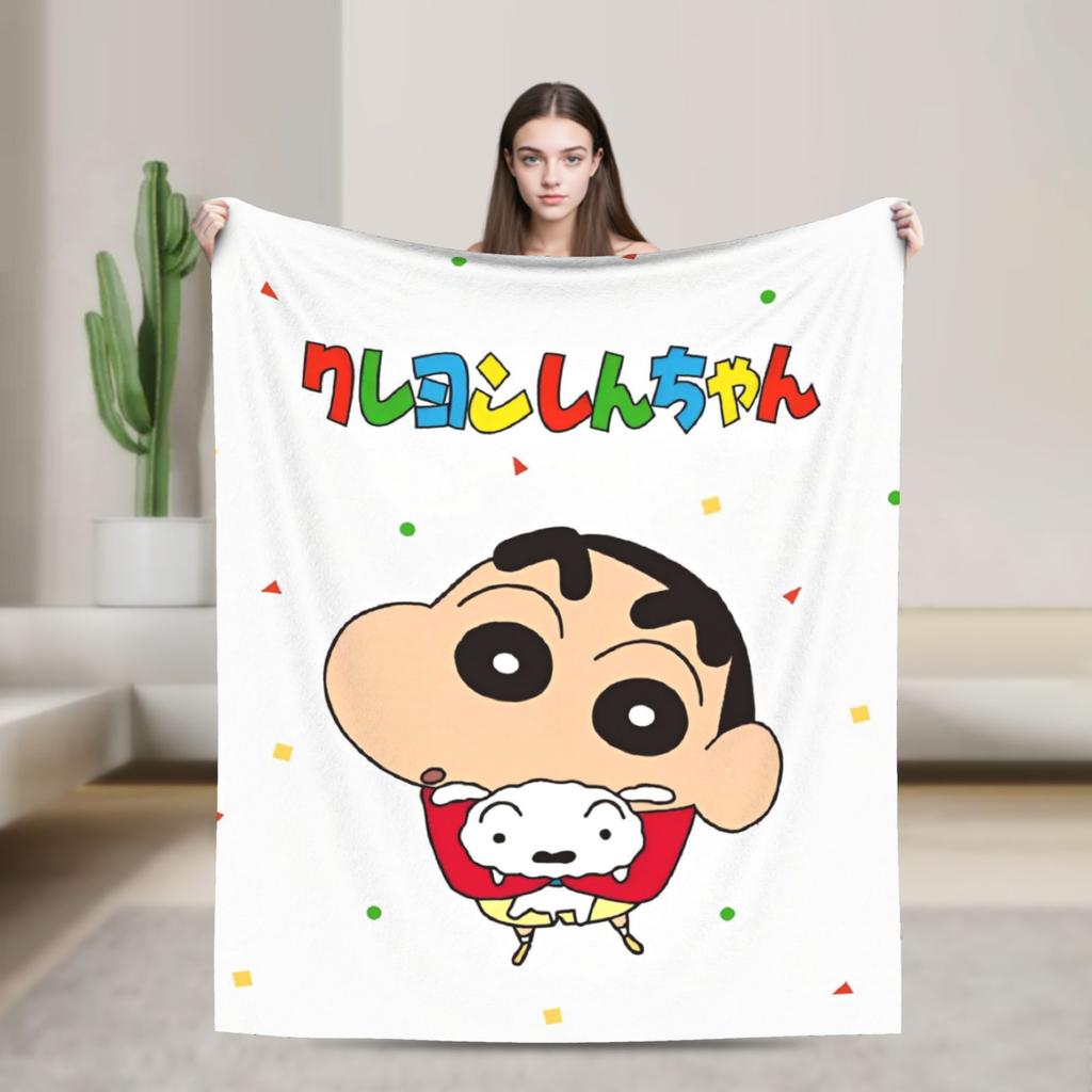 Crayon Shin chan Cartoon Decke Flanell Frühling Herbst Multifunktion Super Weich Überwurfdecken für Sofa Auto Bettwäsche Überwürfe