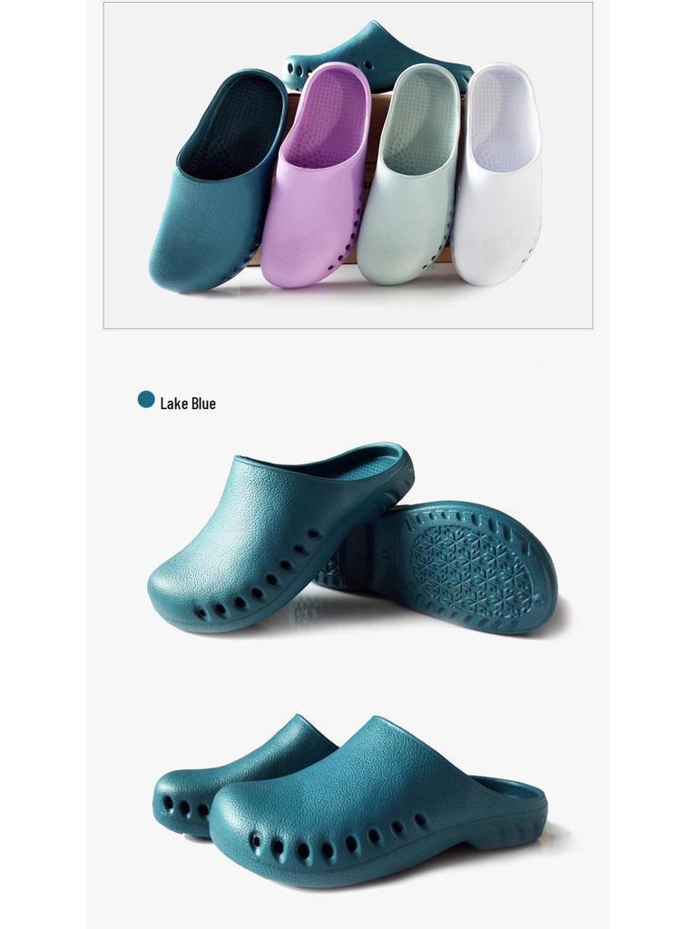Non-Slip Closed Toe Surgical Slippers: Lab & Operating Room Protective Footwear for Nurses