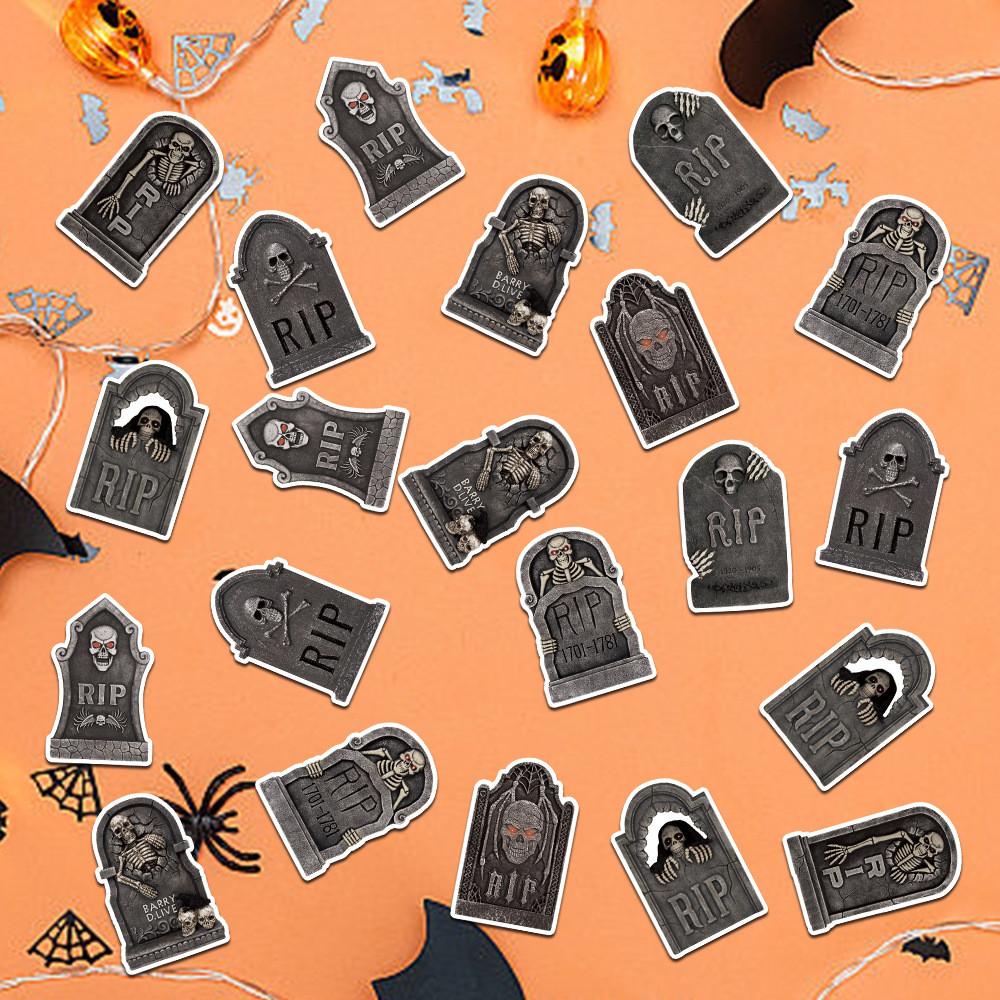 Tombstone Skeleton Theme Confetti Halloween Party Decoration Throwing Props