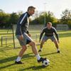 Football Rebounder, 2-in-1 Two-Sided Foldable Rebound Wall with Rebound Net, 200 X 94cm, Black
