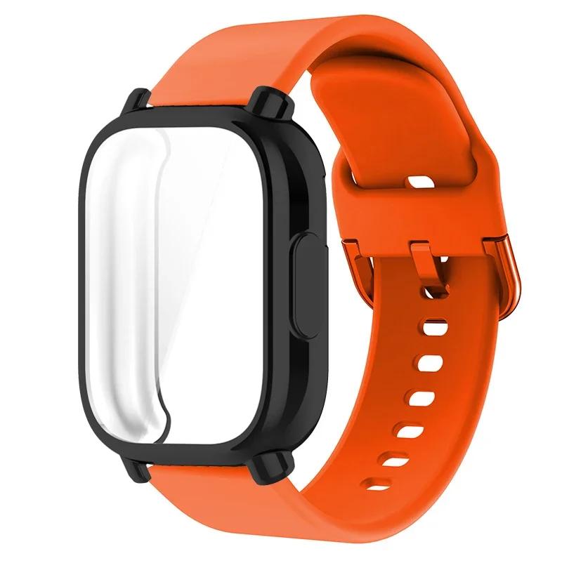 22mm Silicone Strap With Case For Xiaomi Redmi Watch 5 Active Lite Smart Watch Wrist Band TPU Case For Redmi Watch 5 Active Lite