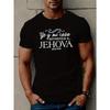 European Sizes Spanish Religious Text Print Tee Shirt, Tees For Men, Casual Short Sleeve T-shirt For Summer