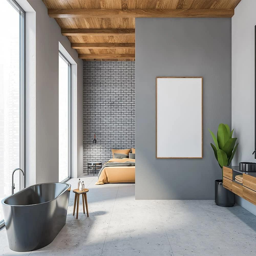 80cm Width Self-Adhesive Cement Gray Waterproof Wallpaper Solid Color Dormitory Bedroom Wall Sticker Closet Furniture Renovation