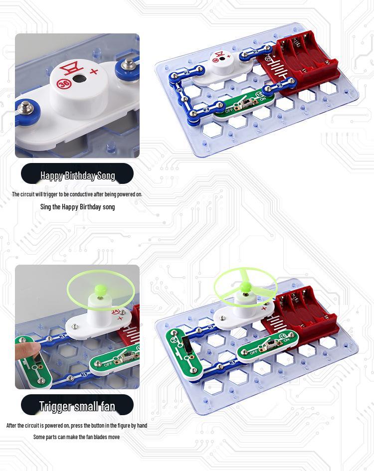 Blocuri electronice de construcție pentru copii Set de explorare laborator științific STEM