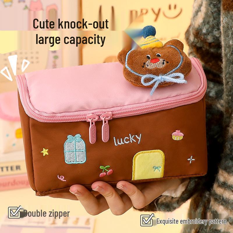 Spacious Pencil Case & Makeup Bag for Girls - Large Capacity, High Value, and Perfect for Students