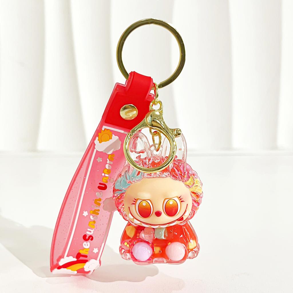 Acrylic Quicksand Oil Mini Keychain Bag Small Pendant Key Chain