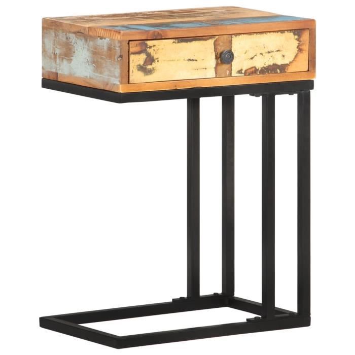 VidaXL Table d'appoint en U 45x30x61 cm Bois de récupération massif
