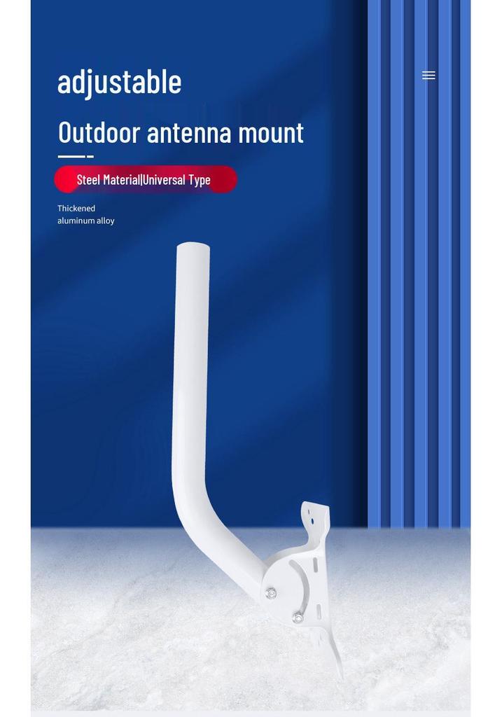 Adjustable Outdoor Antenna & Pole Mount for Wireless Network Bridge with Elevation Angle Control
